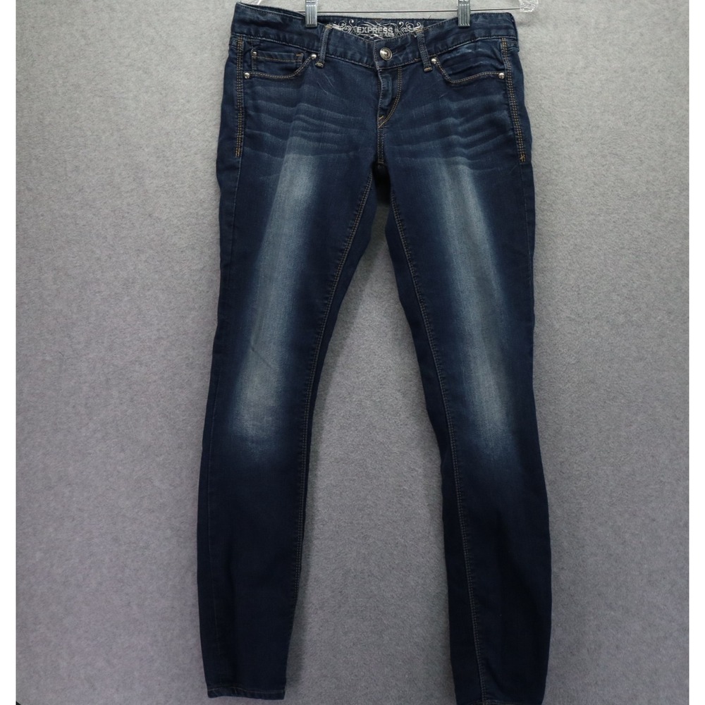 Express Jeans Womens 6R Zelda Legging Slim Fit Ultra Low Rise Stretch Denim Blue